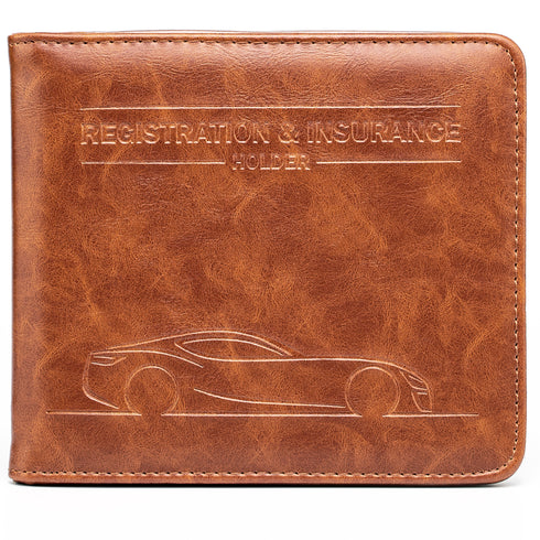 CANOPUS Car Registration and Insurance Holder, Magnetic Closure, Embossed Card Document Holder, Vehicle Glove Box Organizer, Wallet for Auto, SUV, Motorcycle, Truck, Waterproof